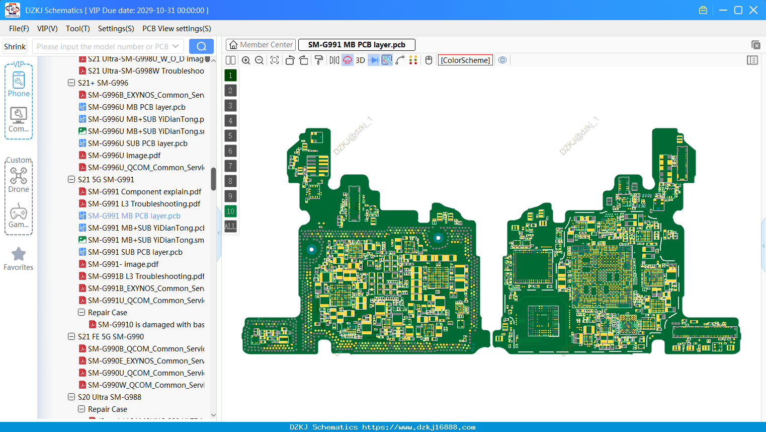 Samsung SM-G991 MB PCB Layer